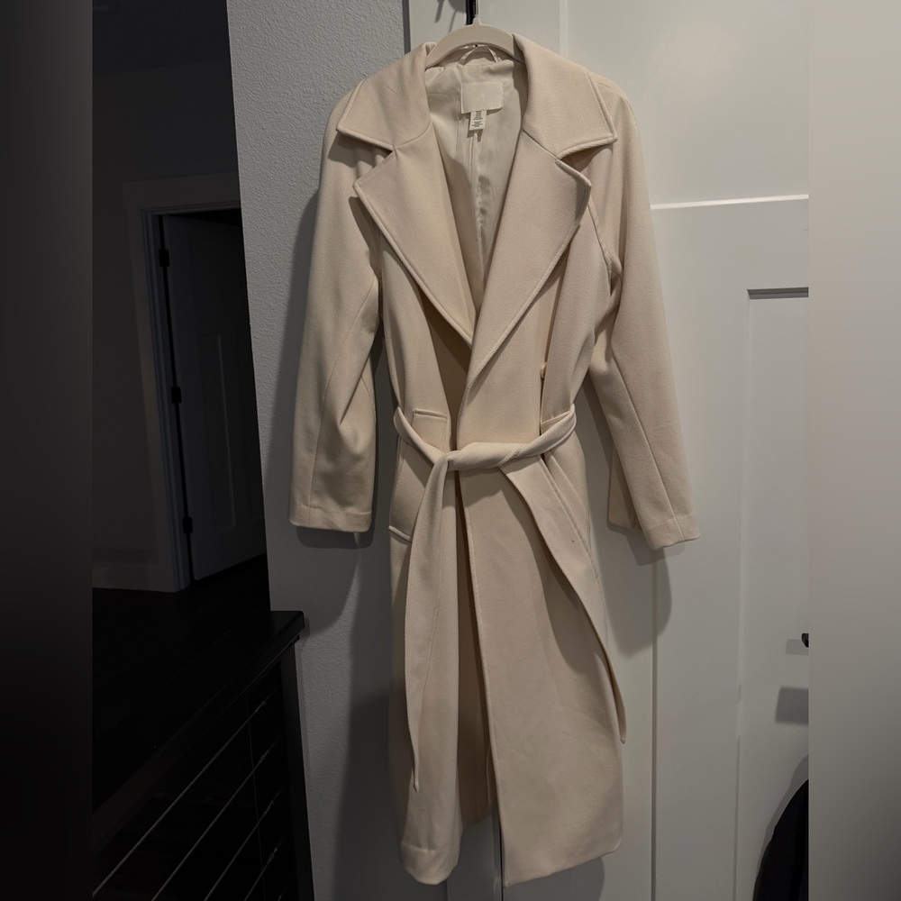 H&M Cream Trench Coat for Women